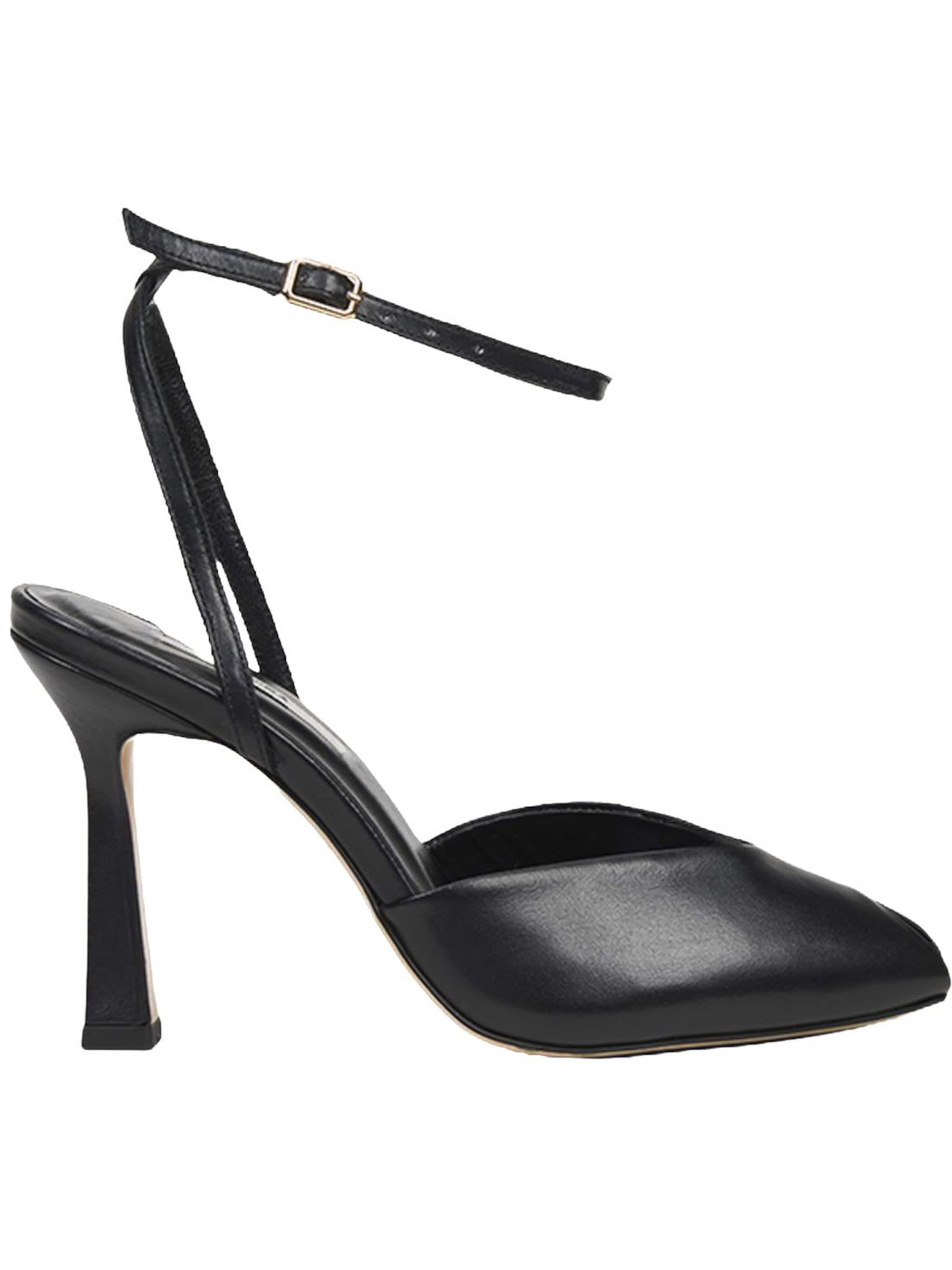 Desa - Zapatos con plataforma 'DESA Damen-Abendschuhe aus Leder mit offener Zehenpartie' en negro