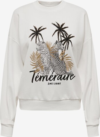 ONLY Sweatshirt 'BONNIE' i vit: framsida