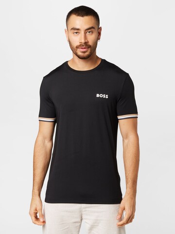 BOSS Green - Camiseta 'Tee MB 2' en negro: frente