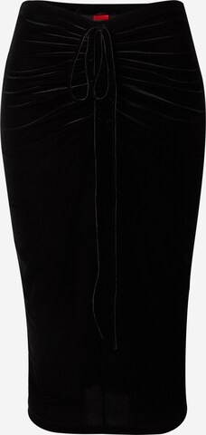 HUGO Spódnica 'Nykonos' w kolorze czarny: przód