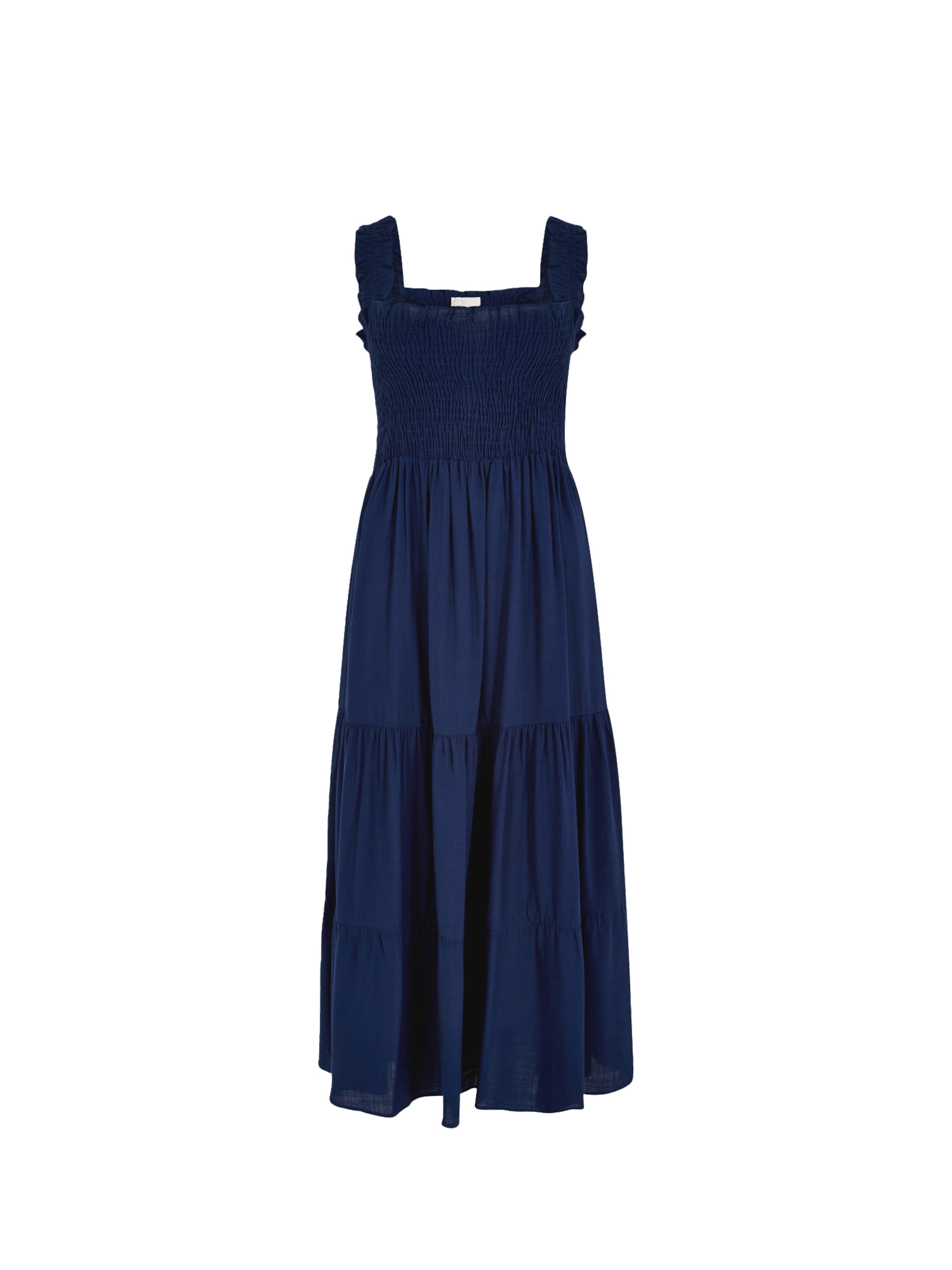 Apricot Sommerkleid in Blau: Vorderseite
