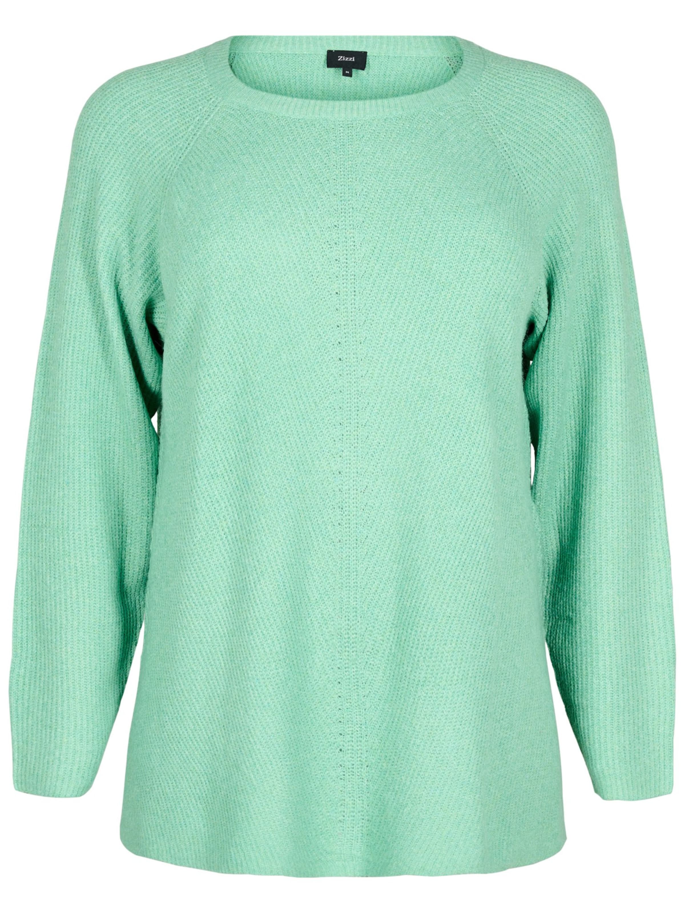 Pullover 'Casunny' di Zizzi in verde: frontale