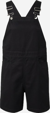 Monki Regular Dungarees in Black: front