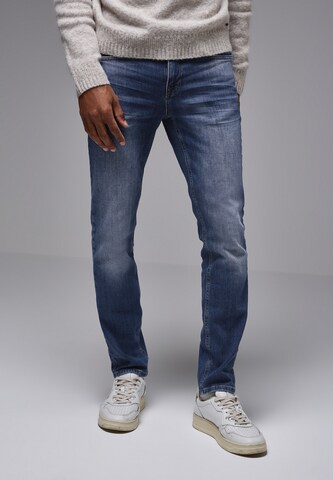 Street One MEN Slim fit Jeans in Blue: front