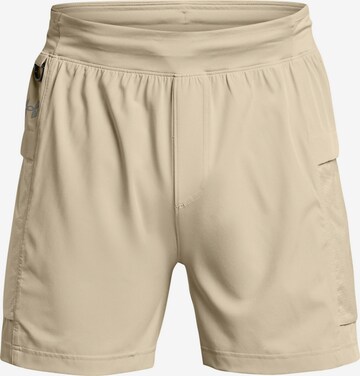 UNDER ARMOUR Regular Laufshorts 'Run Trail' in Beige: predná strana