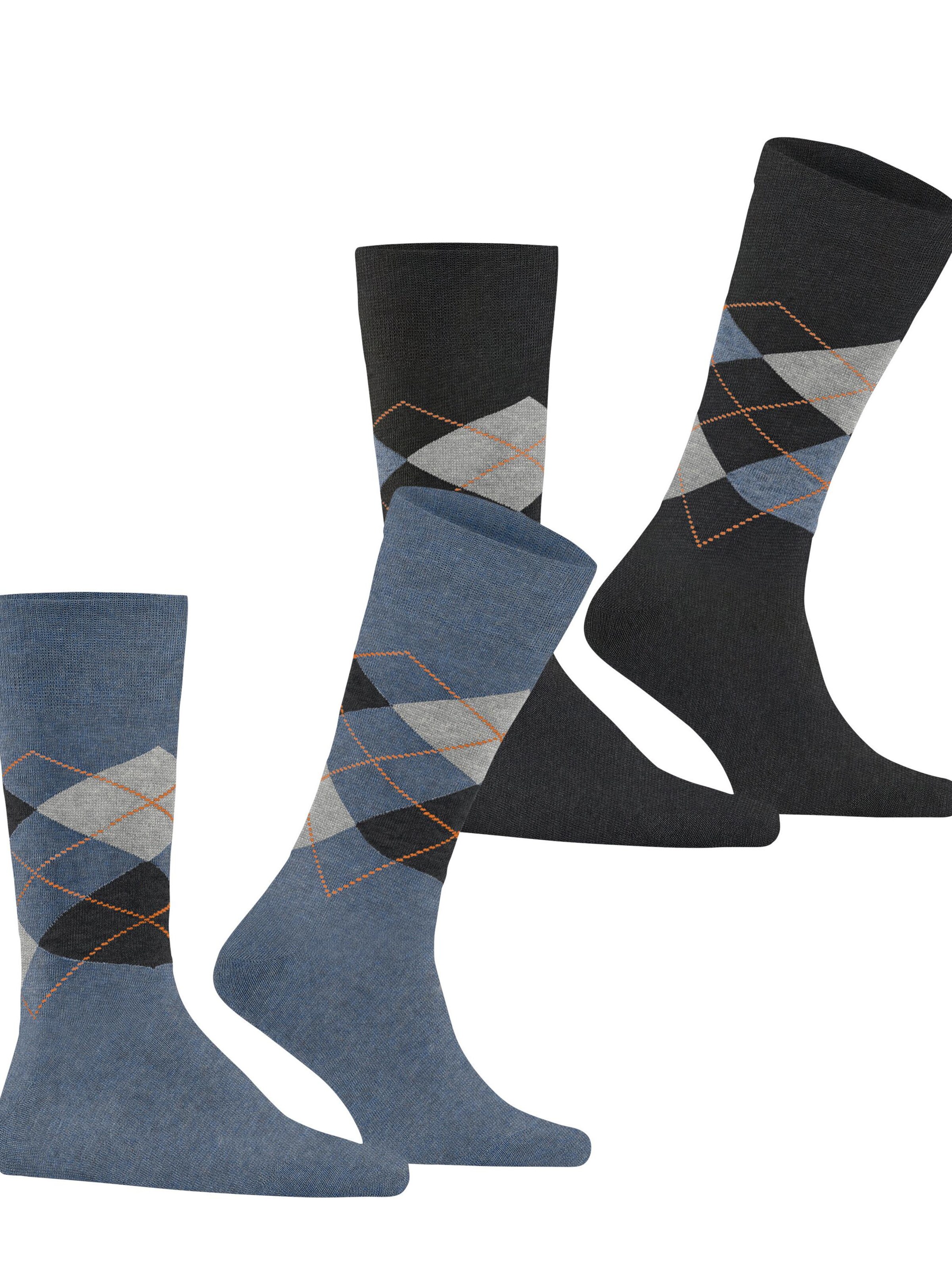 BURLINGTON Socks 'Everyday Argyle' in Blue