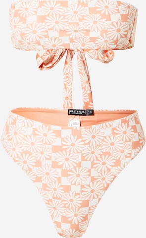 Nasty Gal - Bandeau Biquíni em laranja: frente