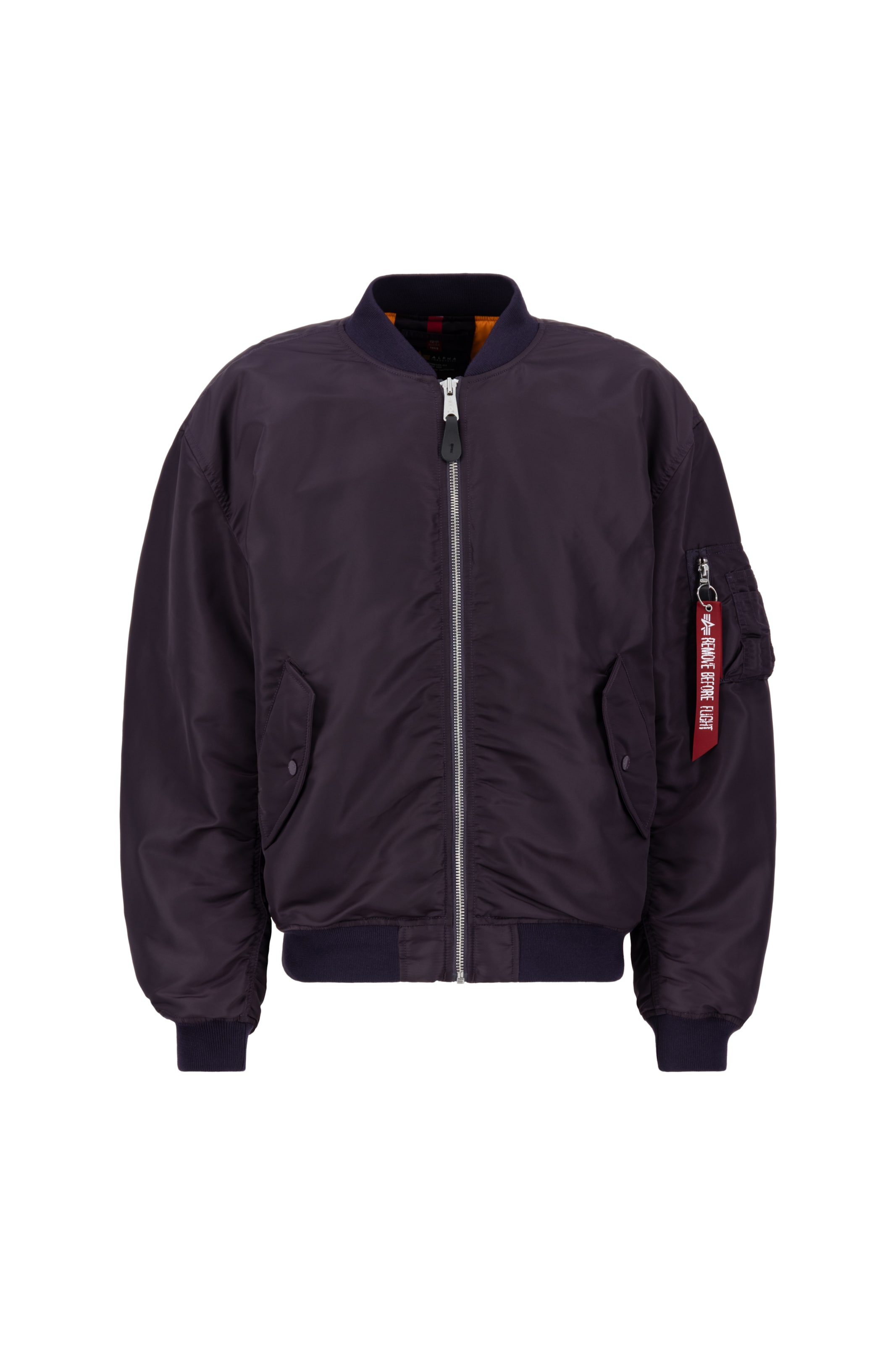 ALPHA INDUSTRIES Kevad-sügisjope 'MA-1 CS', värv lilla: eest vaates