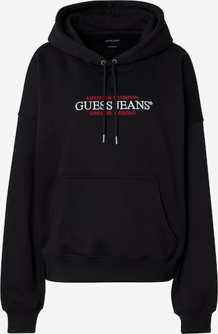 GUESS JEANS Sweatshirt 'American Tradition' in Schwarz: Vorderseite