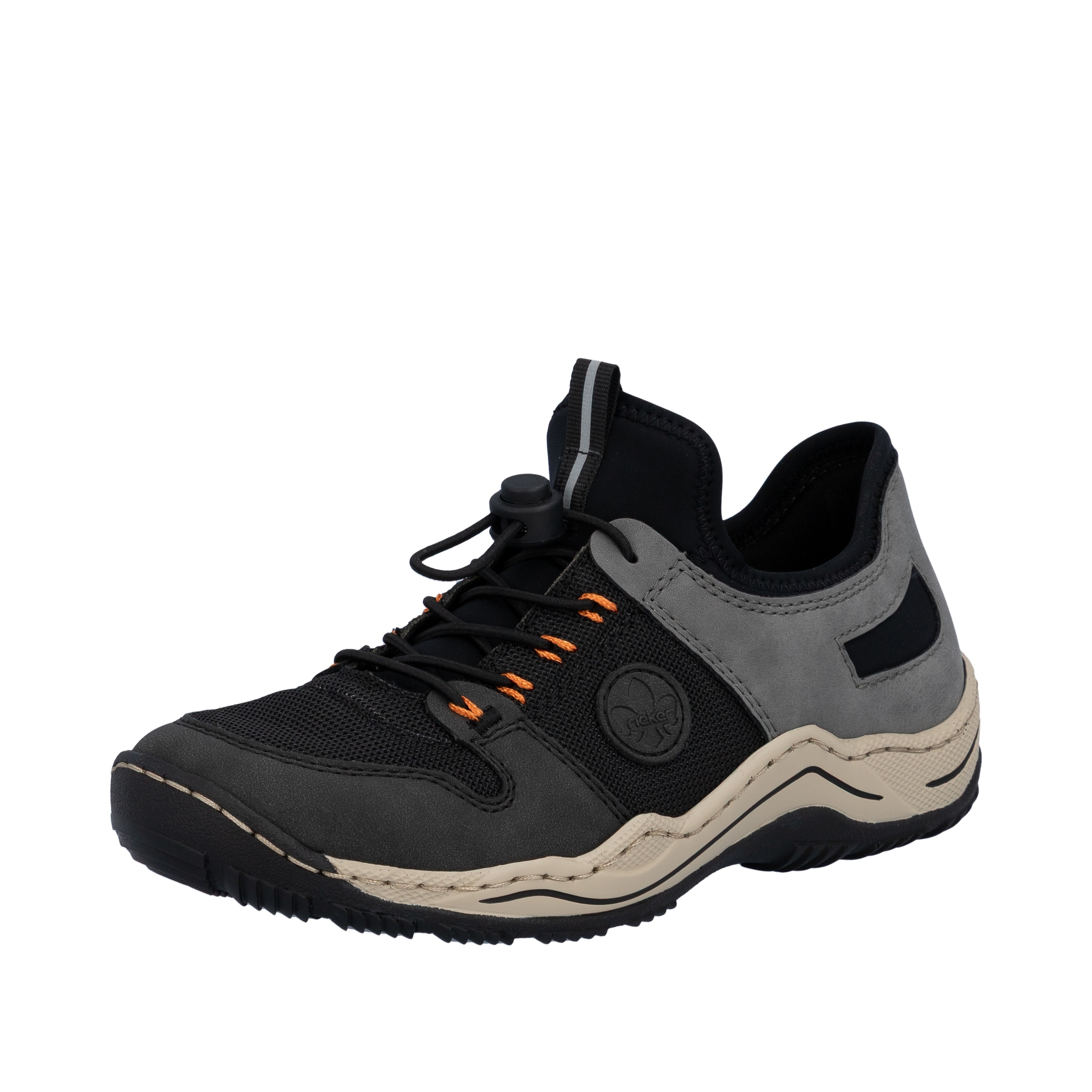 Rieker Sportlicher Schnürschuh in Schwarz: Vorderseite