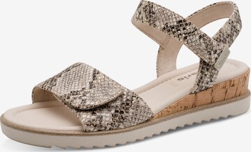 Sandales Tamaris en beige : devant