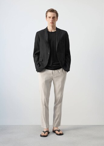 MANGO MAN Slim Fit Blazer 'Sakko Amalfi' in Schwarz