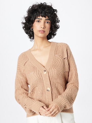 BLUE SEVEN Knit Cardigan in Brown: front