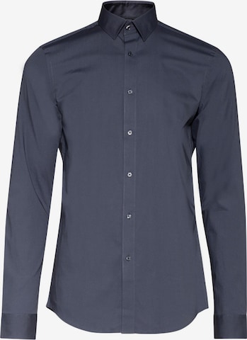 WE Fashion Slim fit Button Up Shirt in Grey: front