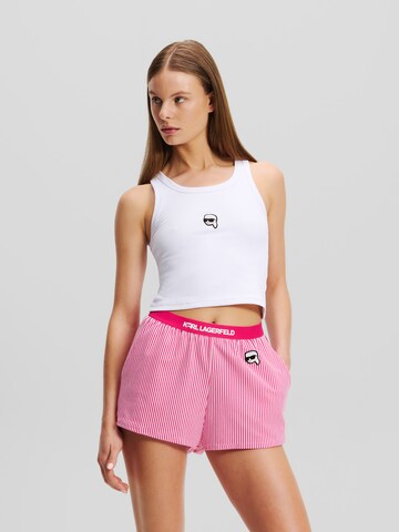 Pantalon de pyjama Karl Lagerfeld en rose : devant