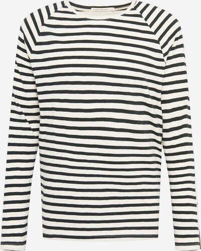 Nudie Jeans Co T-Krekls 'Otto Breton', krāsa - melns / olas čaumalas, Preces skats