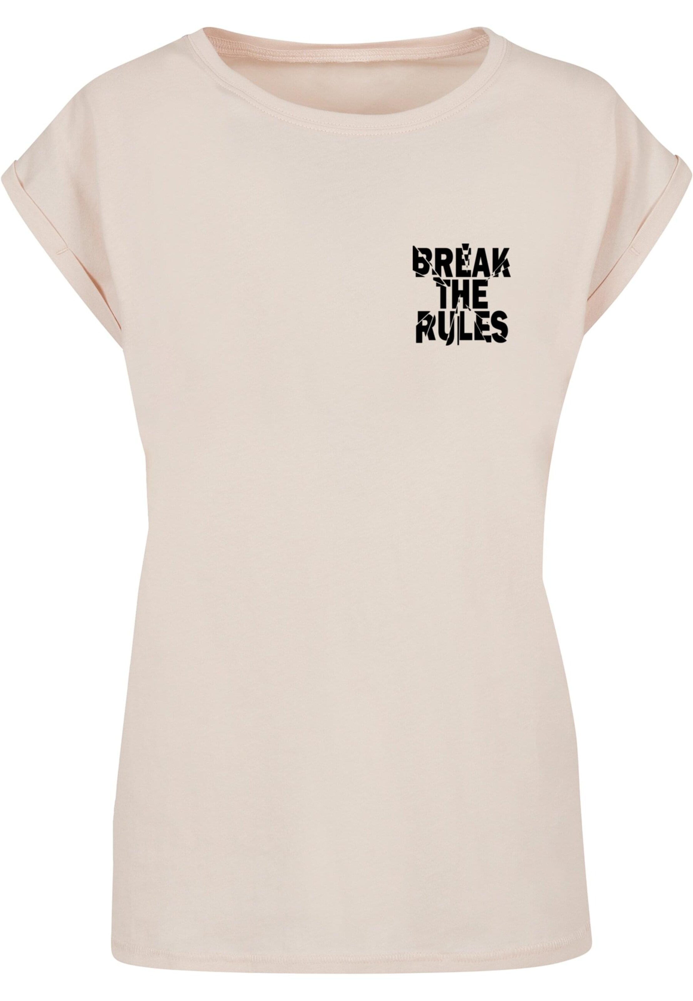 Merchcode Shirt 'Break The Rules 2' in Beige: voorkant