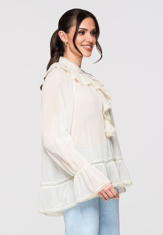 Ombre Blouse in Beige