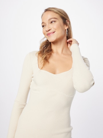Abercrombie & Fitch Knitted dress 'PARTY' in Beige
