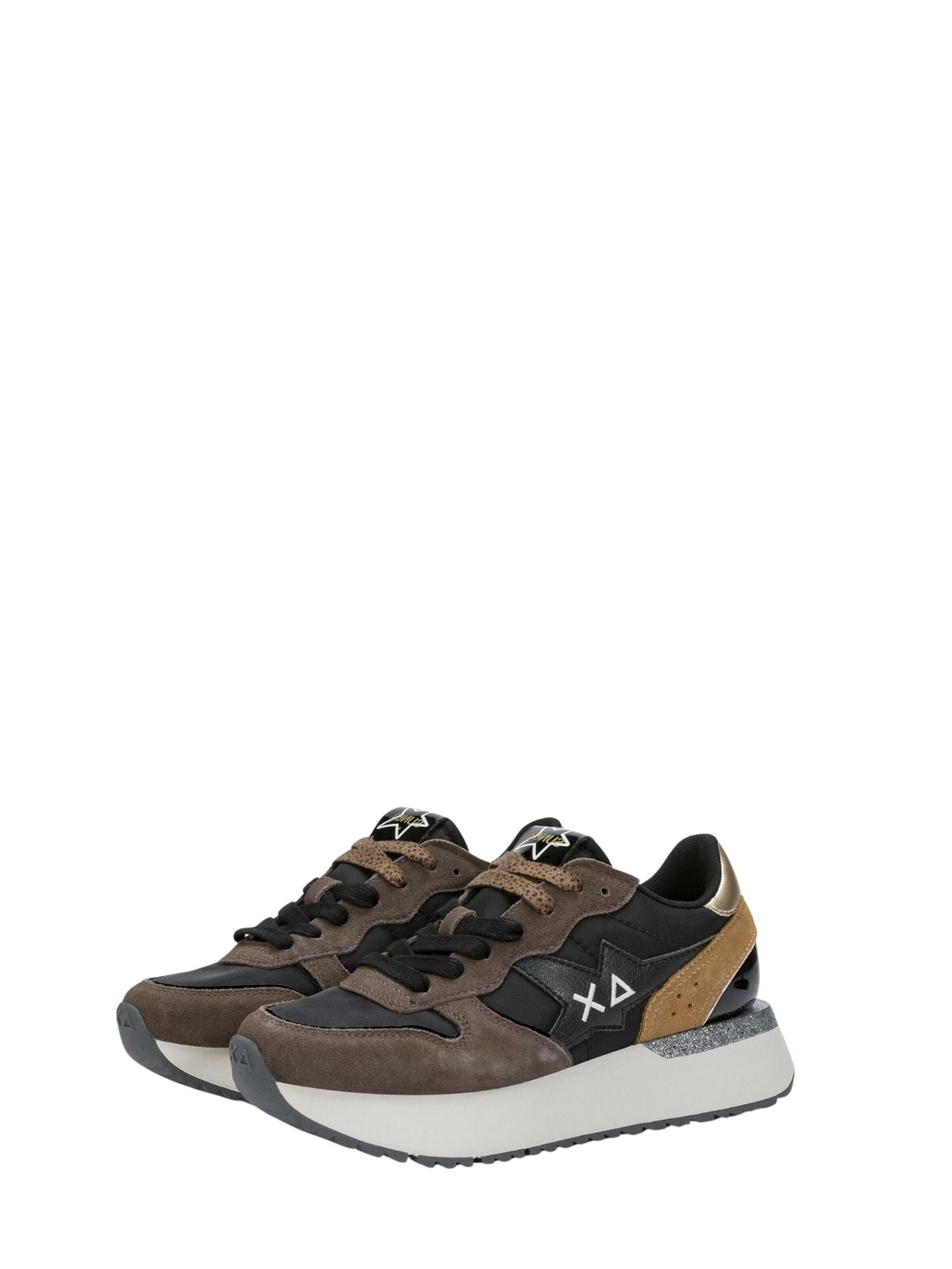 Sneaker bassa 'Sneakers Sun68 Big Stargirl Mix Materials da donna in camoscio e tessuto nero Z46229 11' di SUN68 in nero