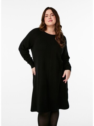 Zizzi Kleid 'Caella' in Schwarz: Vorderseite