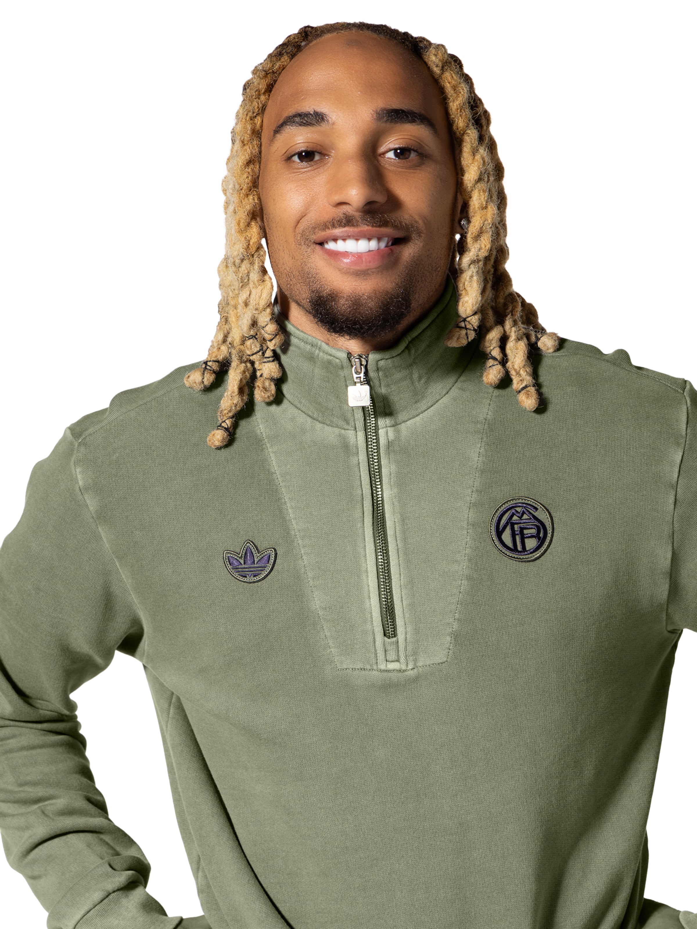 Sweat-shirt 'FC Bayern München Terrace Icons' ADIDAS ORIGINALS en vert