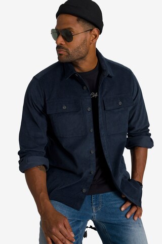 STHUGE Regular fit Button Up Shirt in Blue: front