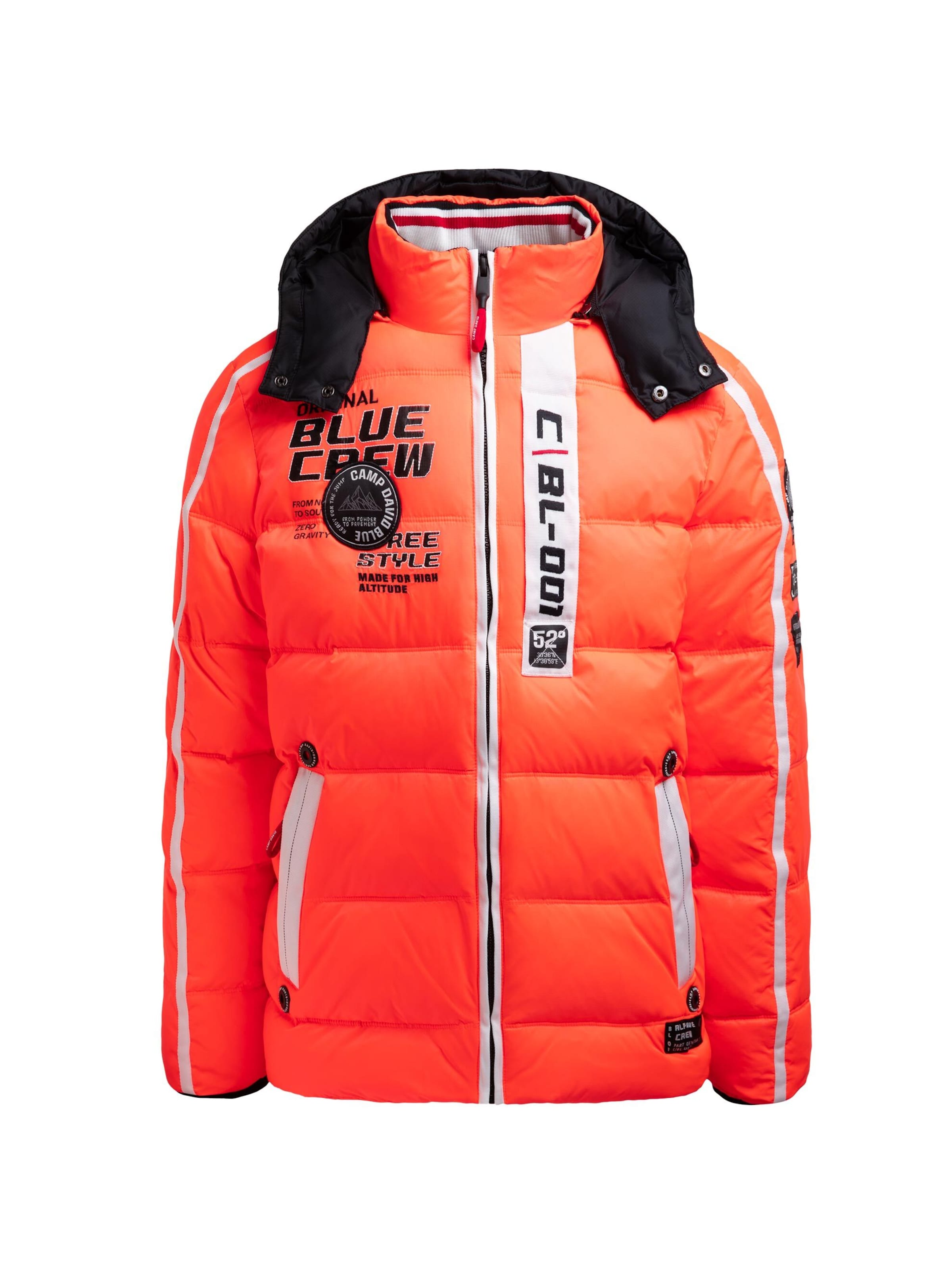 CAMP DAVID Winter Jacket in Orange: front