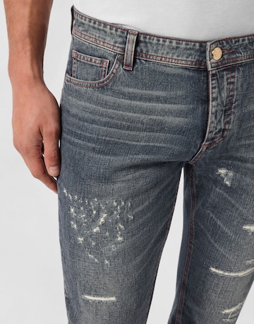 Philipp Plein Slimfit Jeans in Blauw