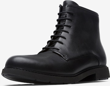 CAMPER Lace-Up Ankle Boots 'Neuman' in Black: front