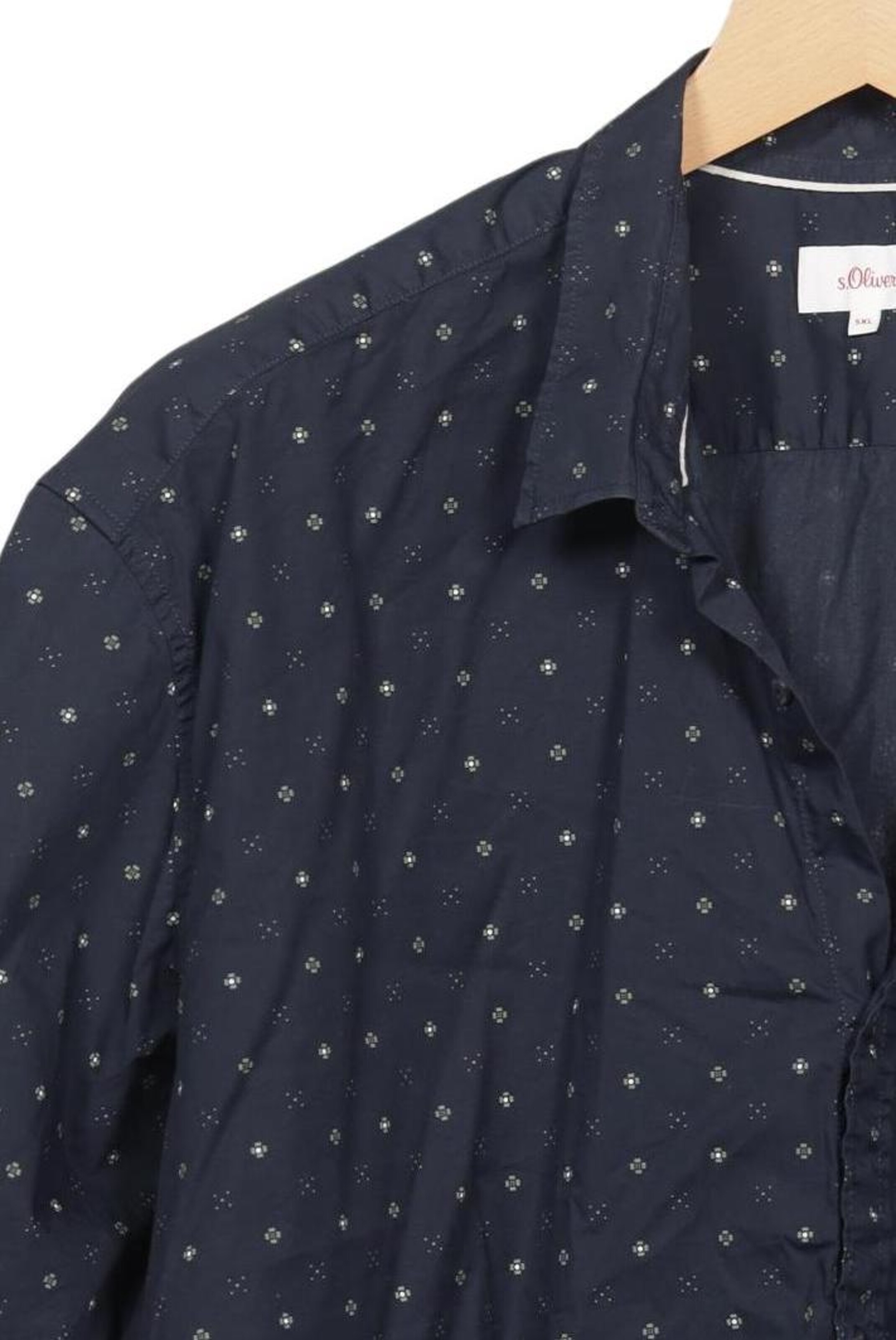 s.Oliver Button Up Shirt in 5XL in Blue