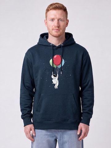 Sweat-shirt ' Little Balloon Astronaut ' Watapparel en bleu : devant