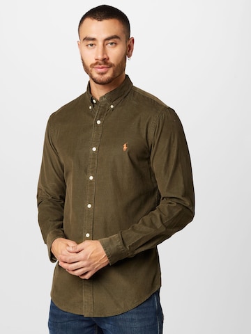 Polo Ralph Lauren Slim fit Button Up Shirt in Green: front