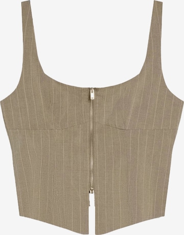 Haut Bershka en beige : devant