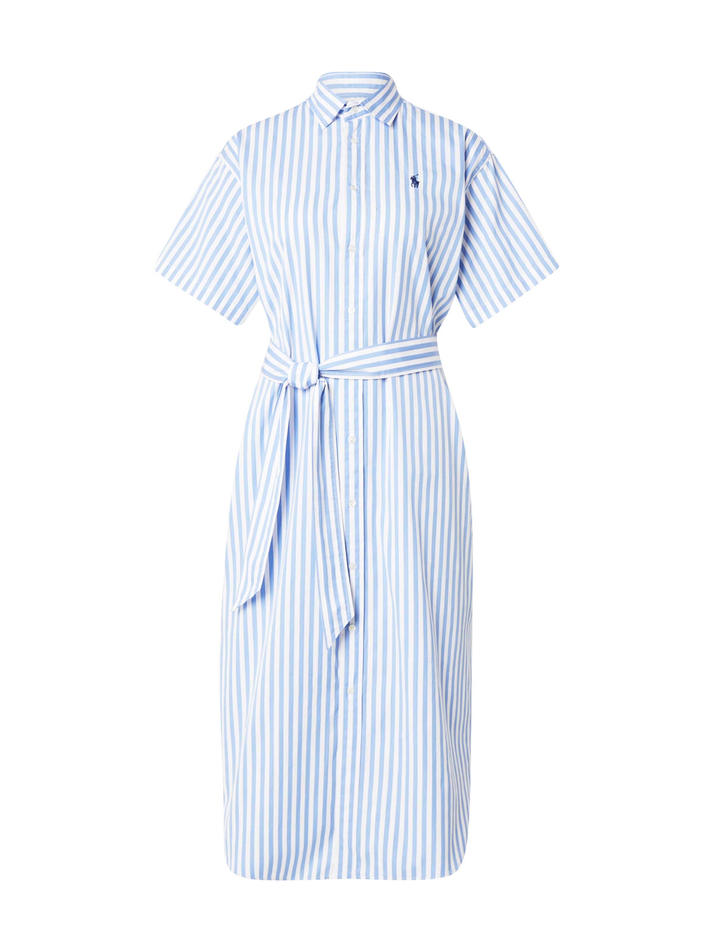 Polo Ralph Lauren Blusenkleid in hellblau / weiß, Produktansicht