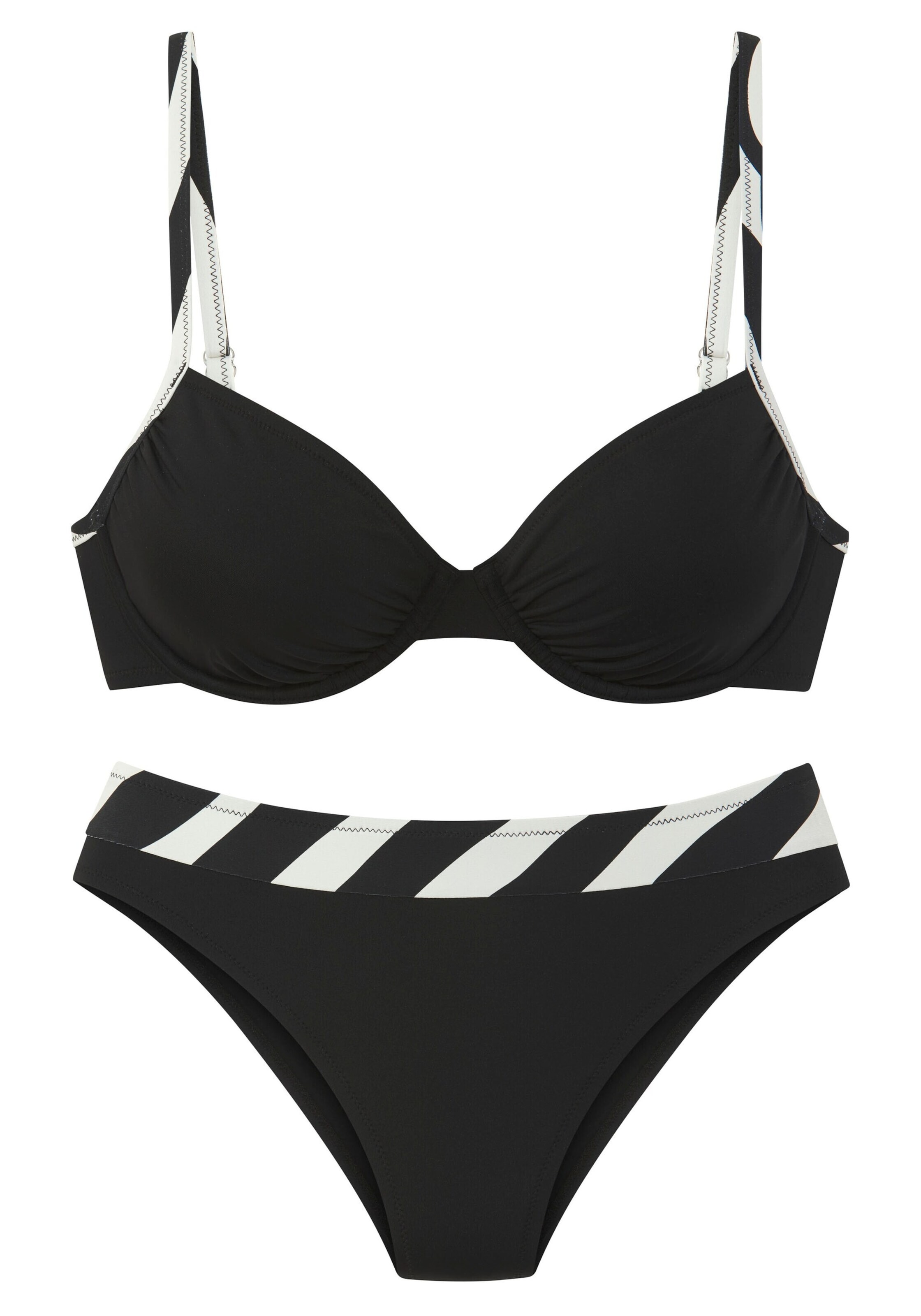 FRENCH CONNECTION Push-up Bikini in Schwarz: Vorderseite