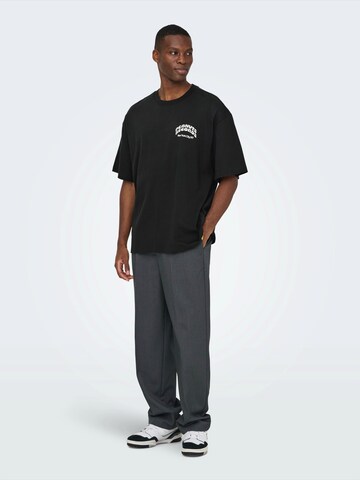 Only & Sons Shirt 'ONSPEANUTS' in Zwart