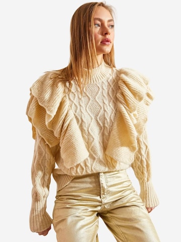 Bianco Lucci - Pullover 'Pullover' em bege: frente