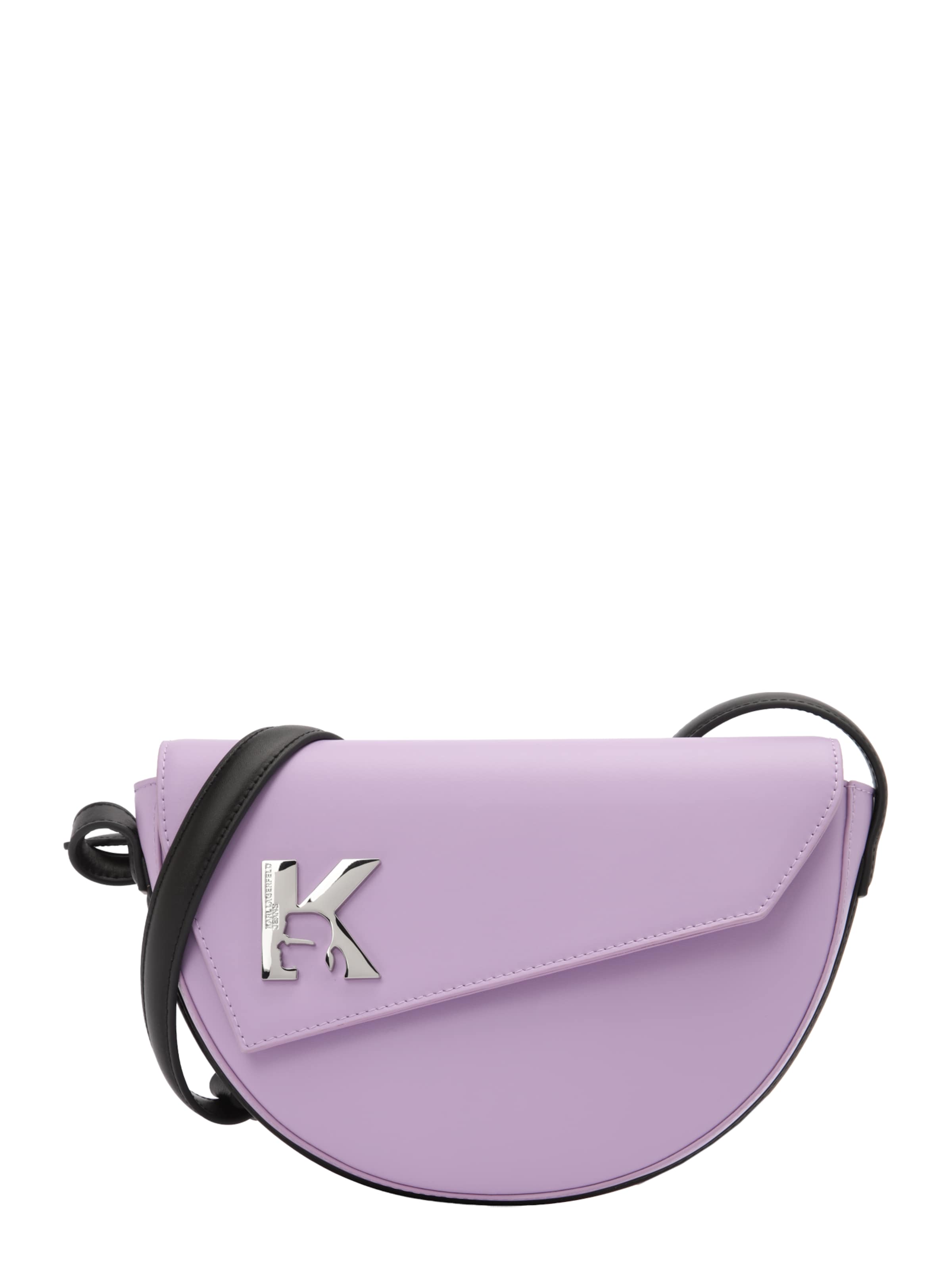 KARL LAGERFELD JEANS - Bolso de hombro 'IKON PEBBLE' en lila: frente