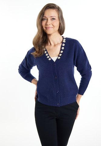 Usha Knit cardigan 'Sivene' in Blue: front