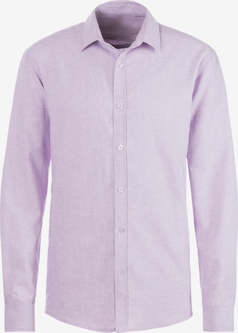 JOHN DEVIN Button Up Shirt in Purple: front