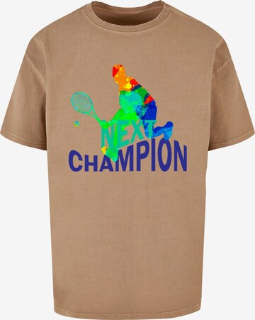 T-Shirt 'Next Champion' Merchcode en beige : devant