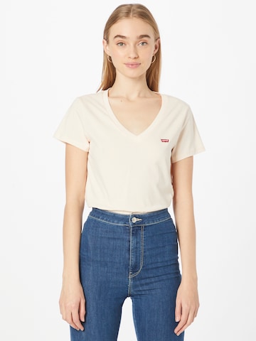 LEVI'S ® Shirt 'LSE Perfect Vneck' in Wit: voorkant