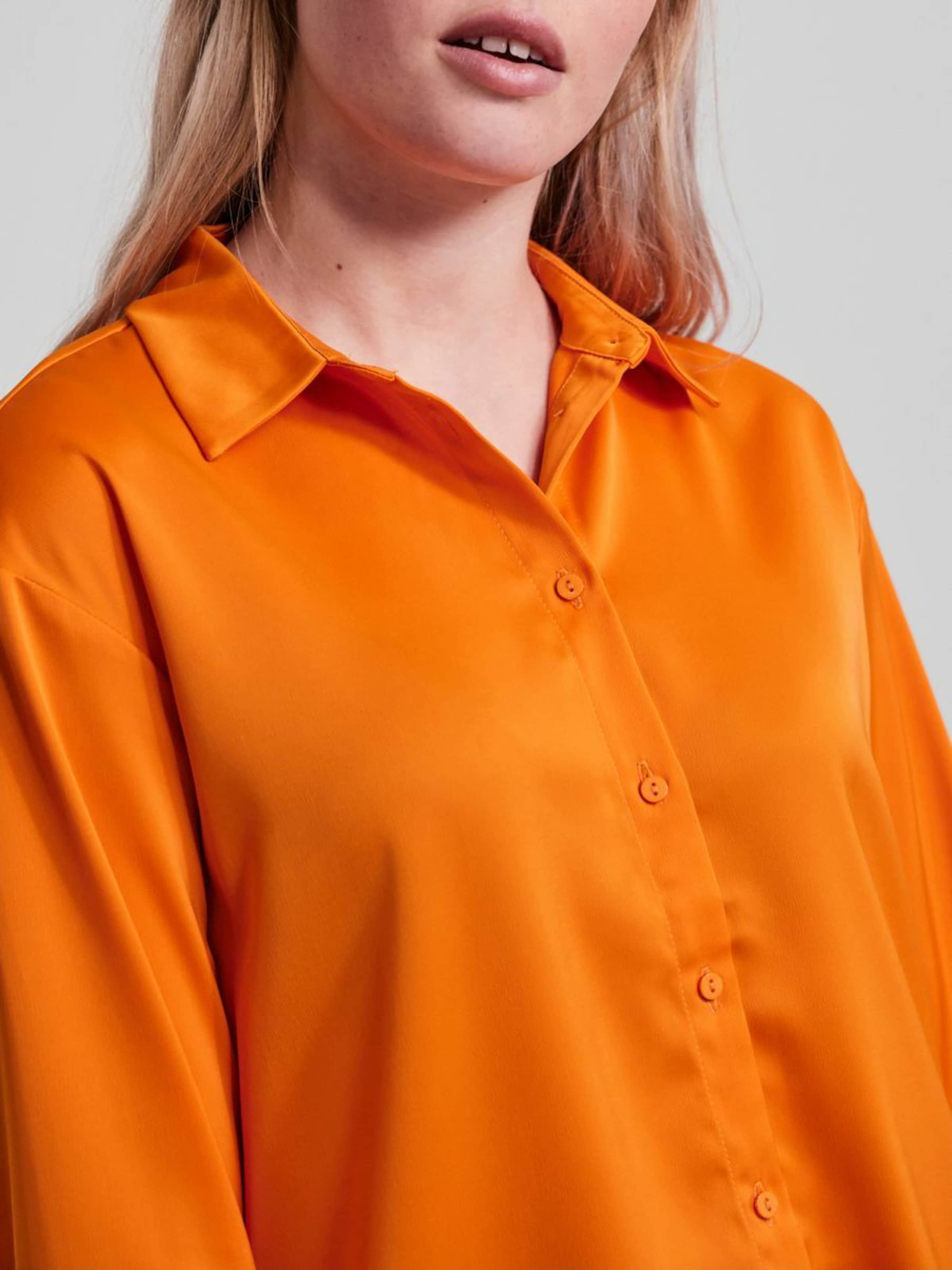 Femme Chemisier PIECES en Orange Foncé 