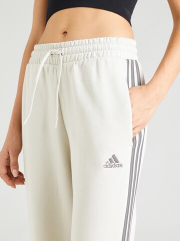 ADIDAS SPORTSWEAR Loose fit Workout Pants 'Essentials' in Beige