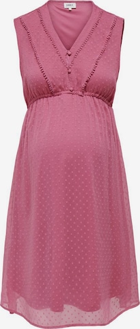 Only Maternity Dress in Pink: front