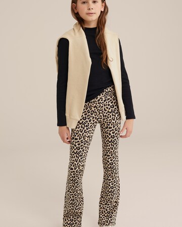 WE Fashion Flared Leggings in Brown