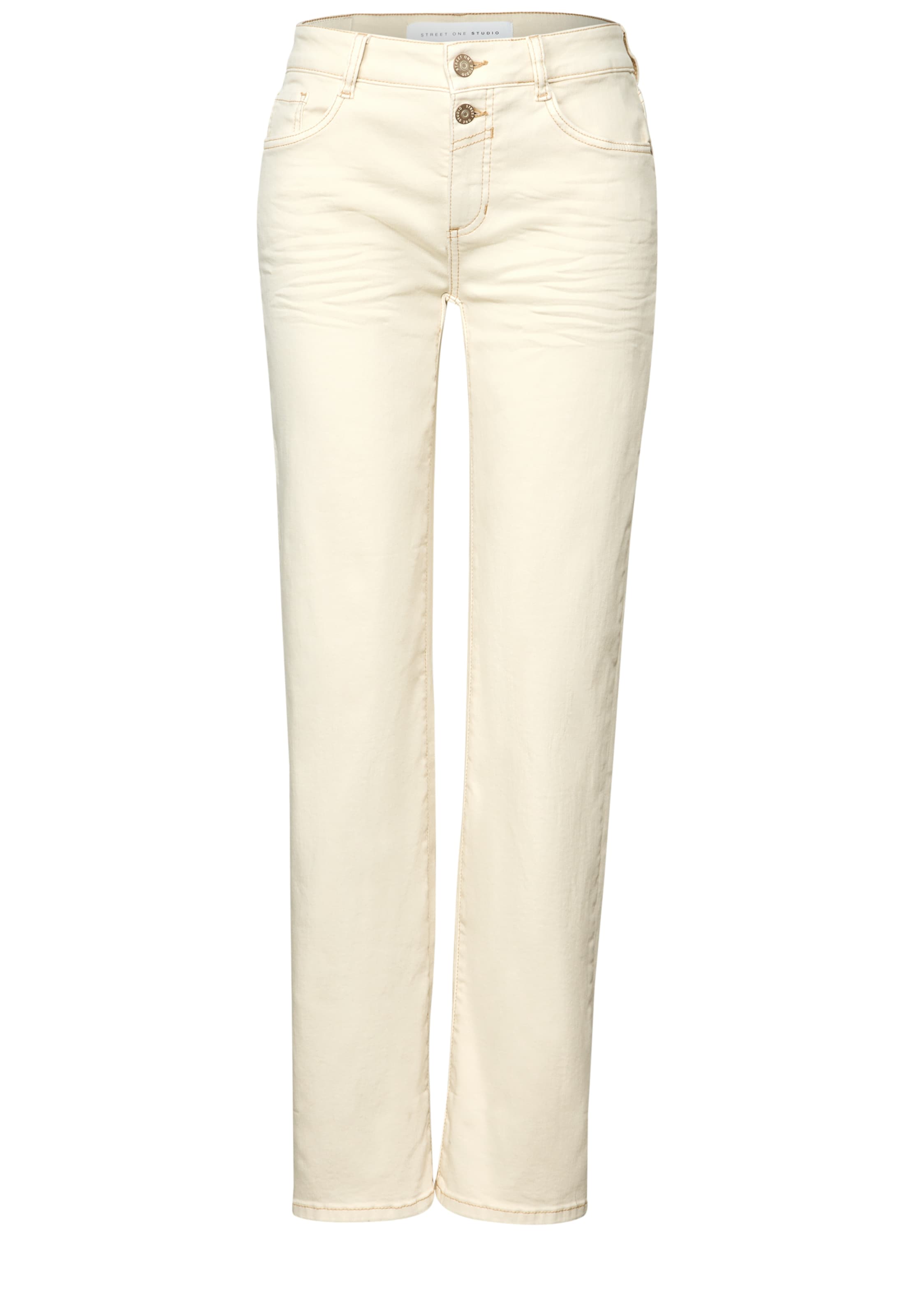 Street One Studio Regular Jeans in Beige: front