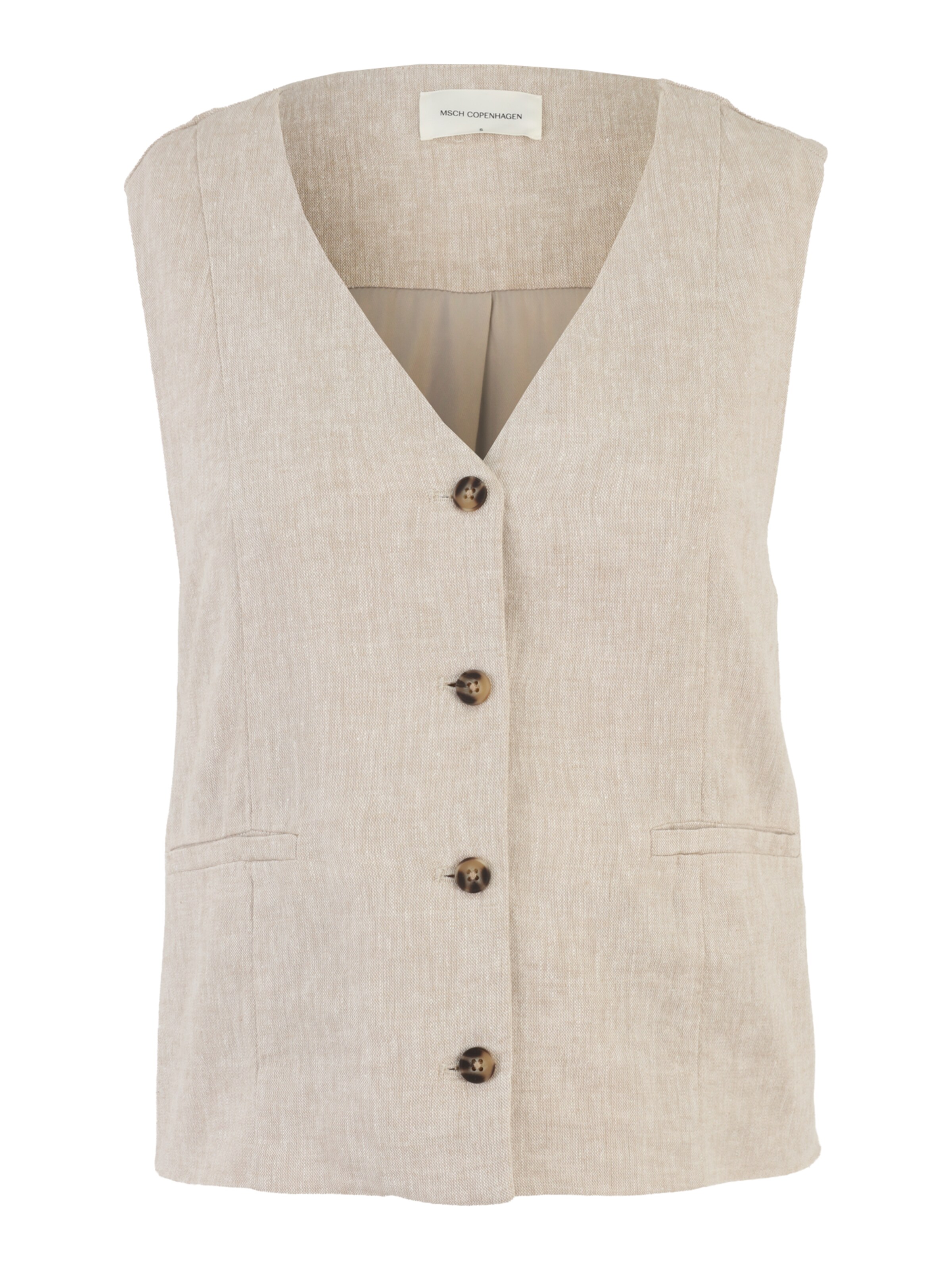 MSCH COPENHAGEN Gilet 'Viana Ginia' en sable, Vue avec produit