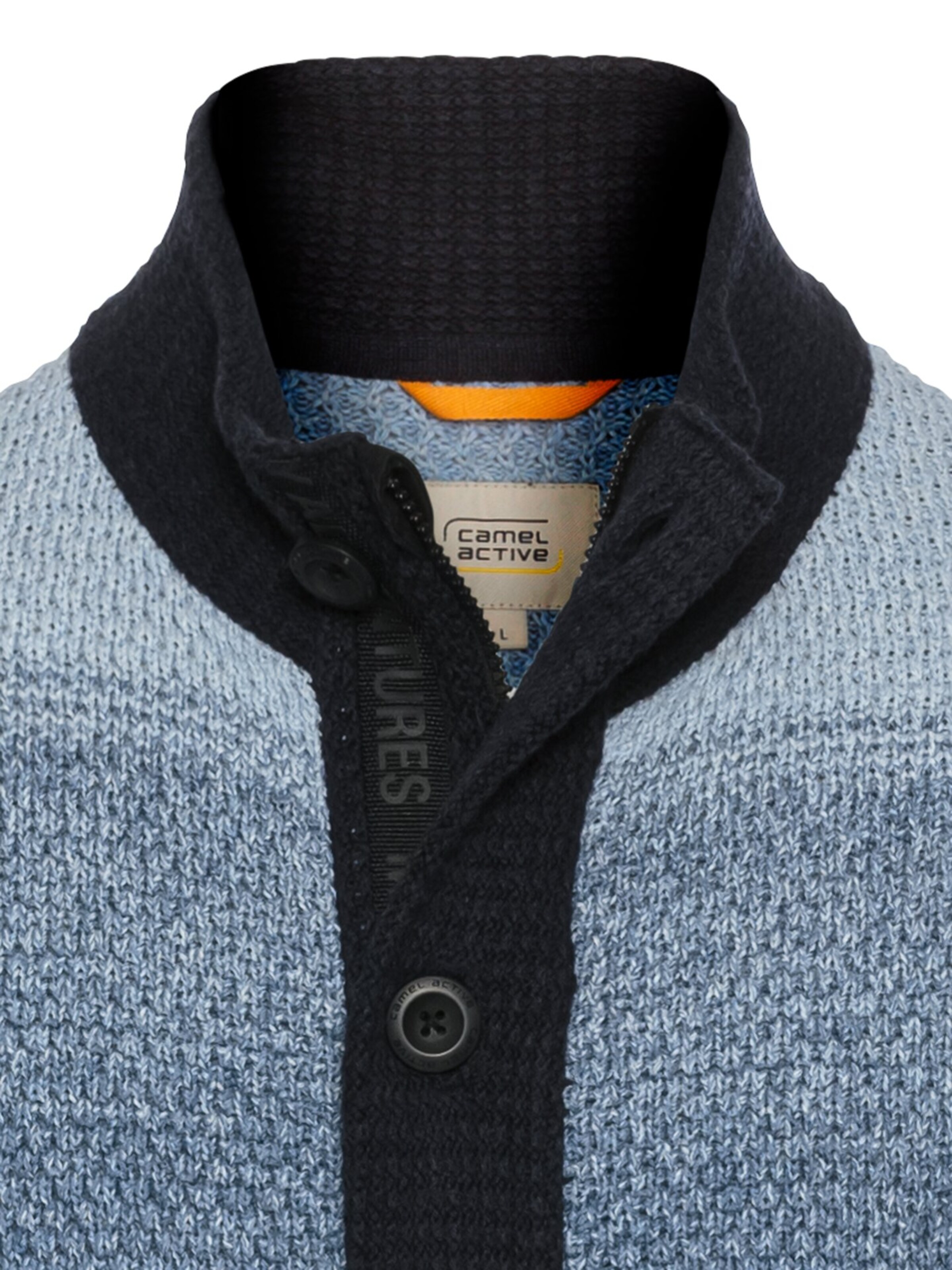 CAMEL ACTIVE Knit Cardigan in Night Blue, Light Blue ABOUT YOU